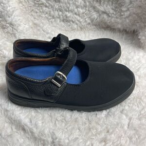 Dr comfort Merry Jane leather & stretchy fabric Mary Jane Flats SZ10W